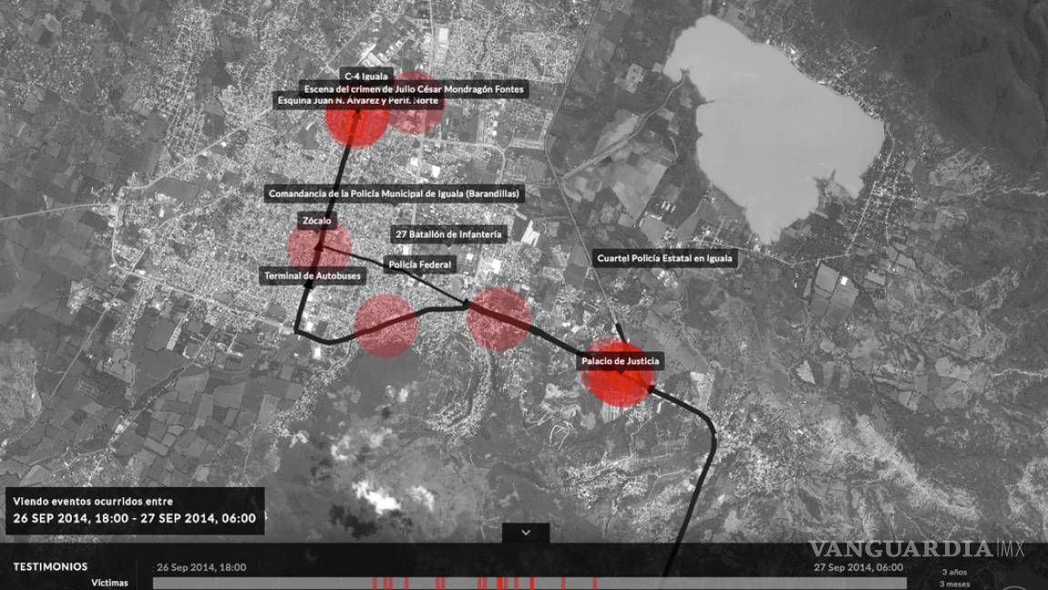 &quot;Una cartografía de la violencia&quot;: Presentan mapa interactivo del Caso Ayotzinapa