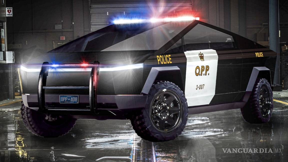 En Canadá convierten un ‘Tesla Cybertruck’ en un vehículo de la policía