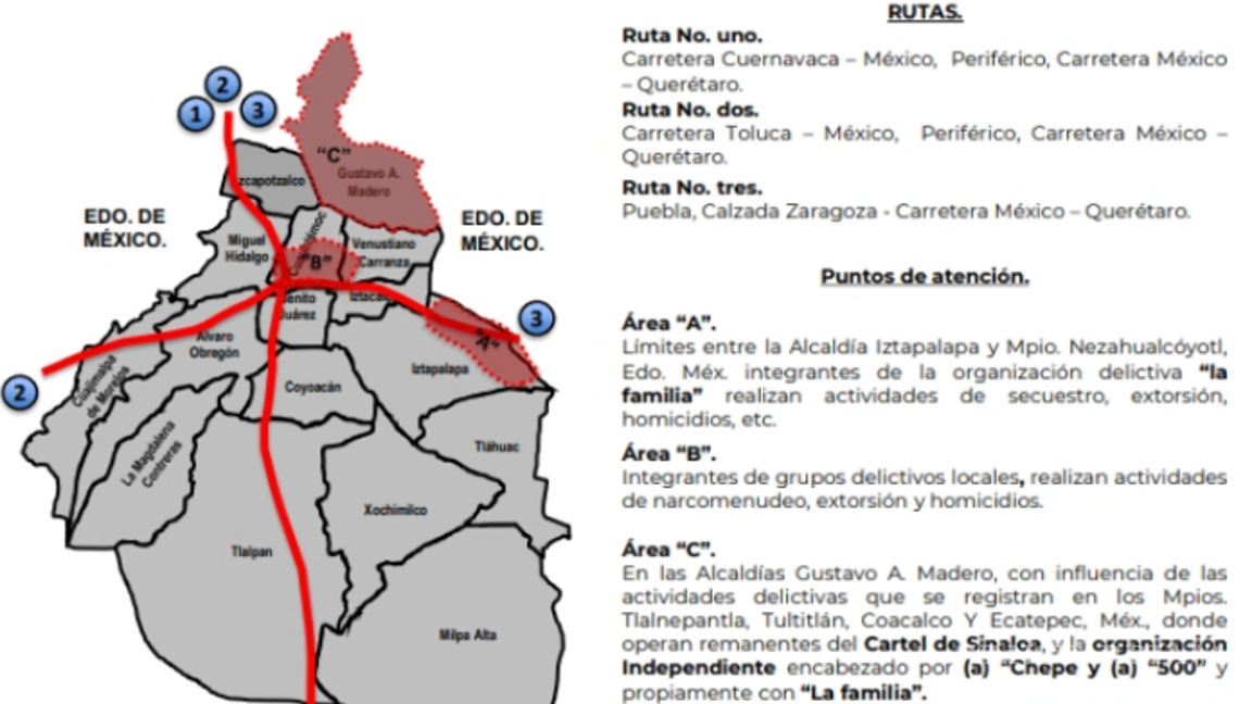 $!Imagen que describe los lugares y puntos de reunión que utiliza el crimen organizado para el tráfico de drogas.
