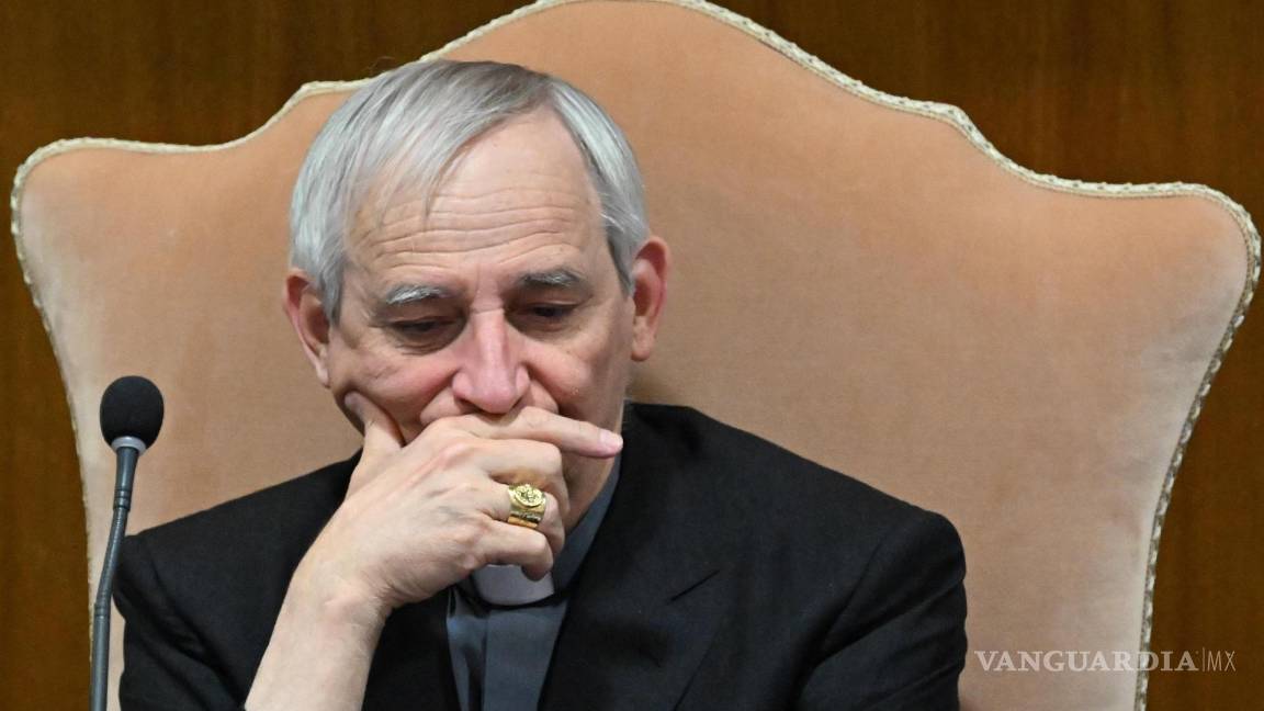 $!El cardenal Matteo Zuppi habla durante la 77ª asamblea general de la Conferencia Episcopal Italiana (CEI) en el Vaticano.