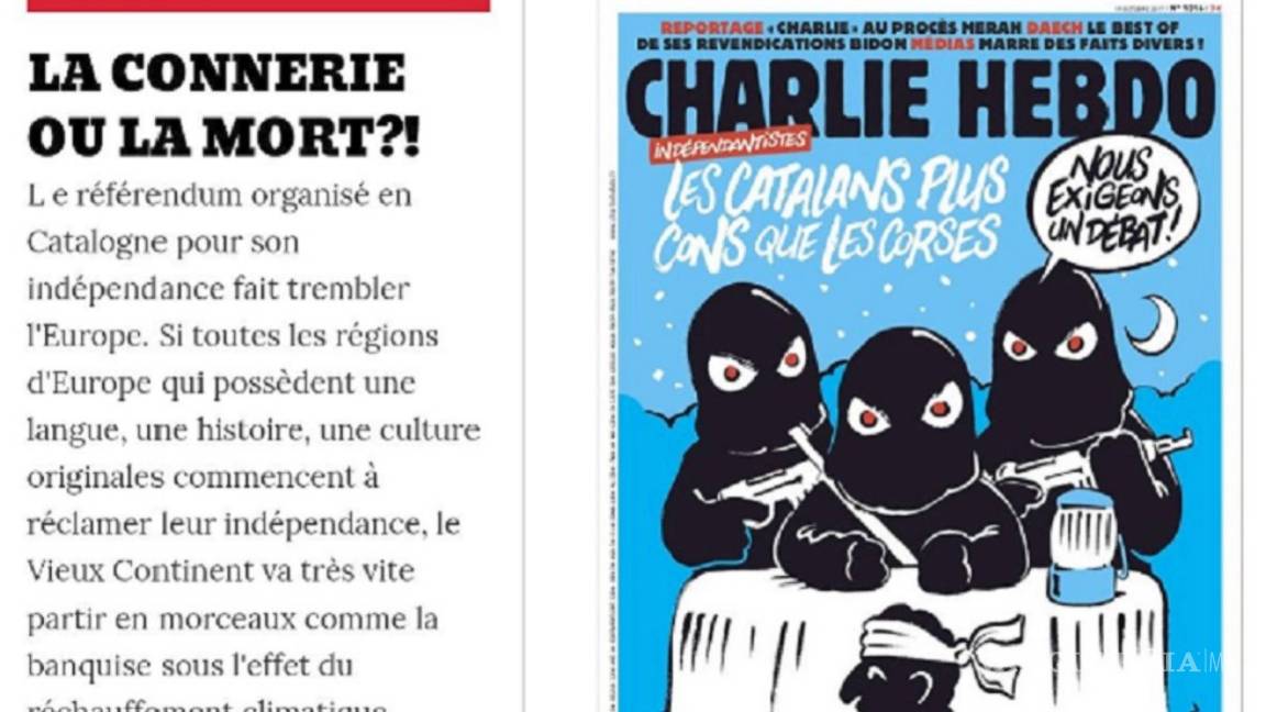 ¡Charlie Hebdo a la carga! Ahora se burla de independentistas catalanes