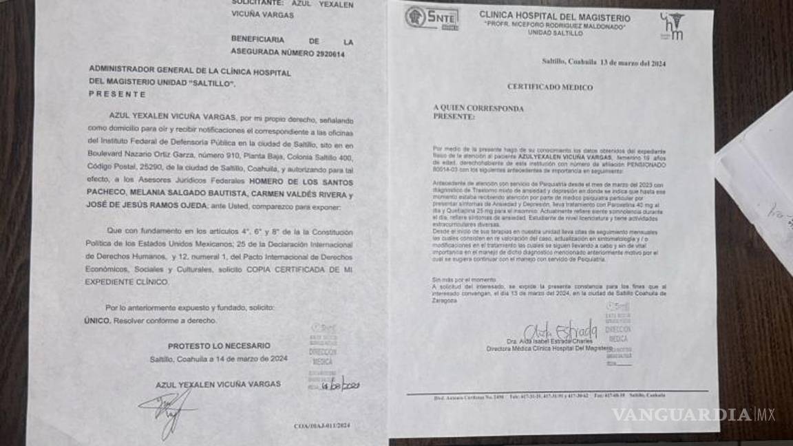 $!Rosa Elba Vargas Covarrubias y Azul Vicuña Vargas se ampararon para que les surtieran su medicamento.