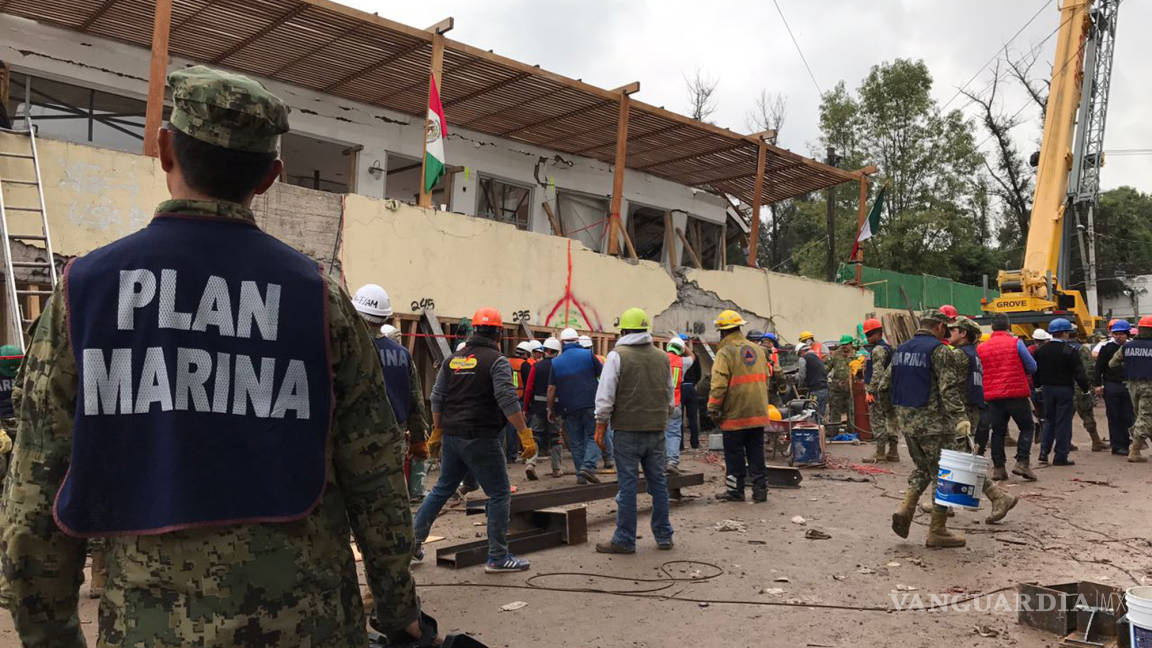 A 50 horas del sismo: Continúa la búsqueda de personas en el Colegio Enrique Rébsamen