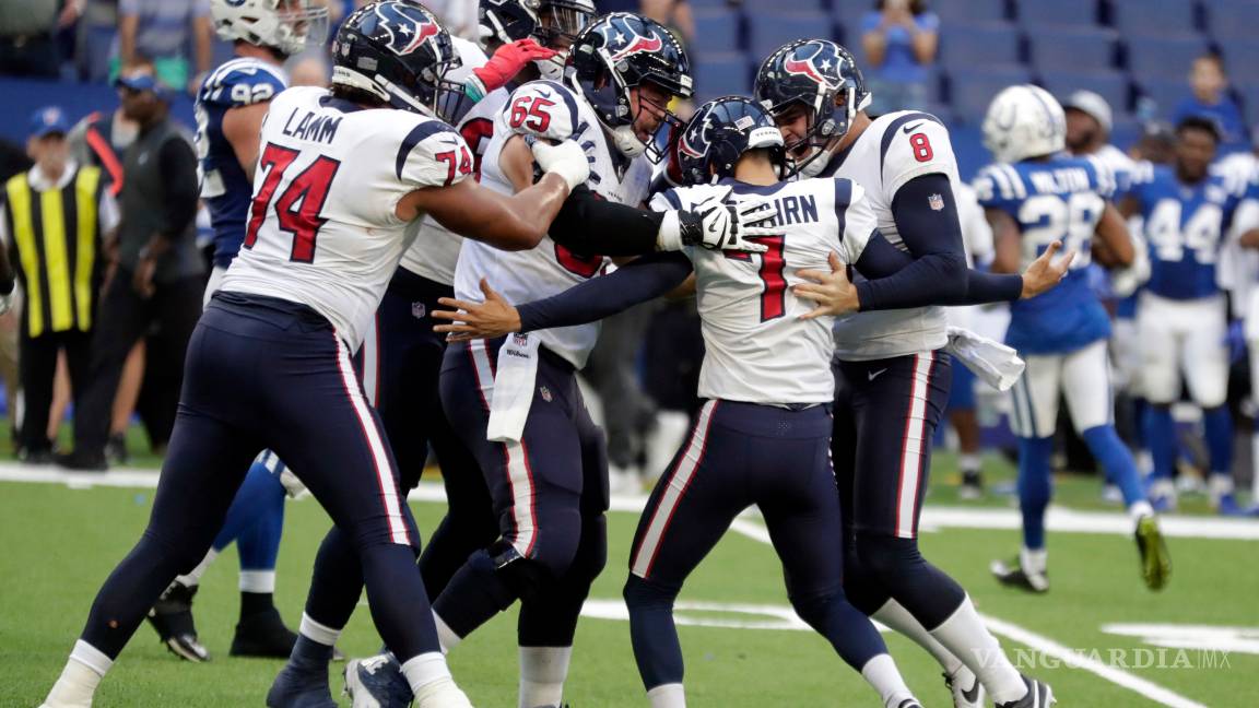 $!Fairbairn anota gol de campo y le da triunfo a los Texans ante Colts