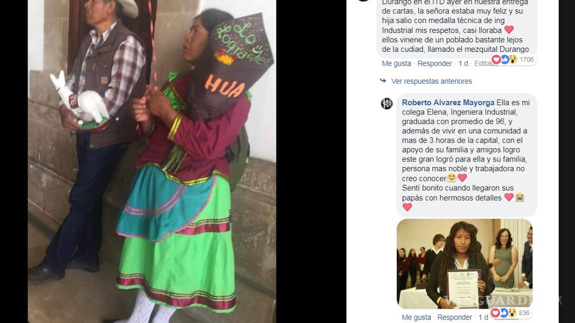 $!Foto de padres en la graduación de su hija de la universidad conmueve a las redes sociales