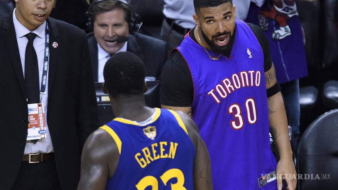 Stephen Curry y Draymond Green se encaran con el rapero Drake en el duelo de las Finales de la NBA