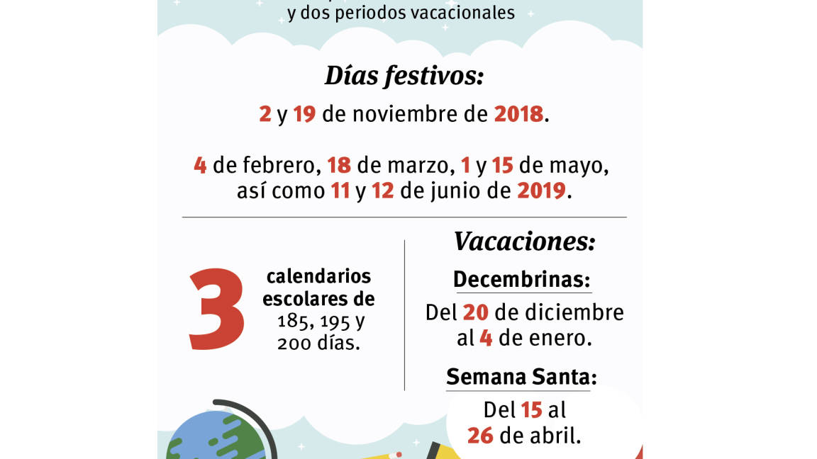 Publica SEP Calendario Escolar para 2018-2019