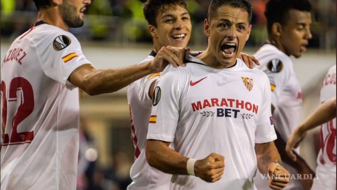 Regresan los 'Jueves de Chicharito'; así fue su gol con el Sevilla en la Europa League