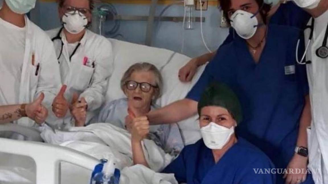 Anciana de 95 años se cura del coronavirus en Italia
