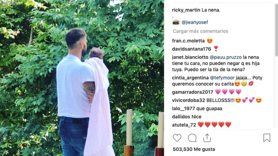 Ricky Martin presume a su hija en Instagram