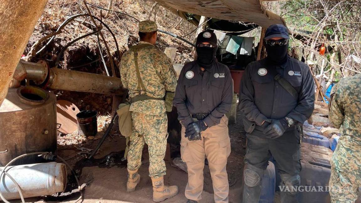 Desmantelan laboratorio de drogas sintéticas y pista de aterrizaje clandestina en Tamazula, Durango