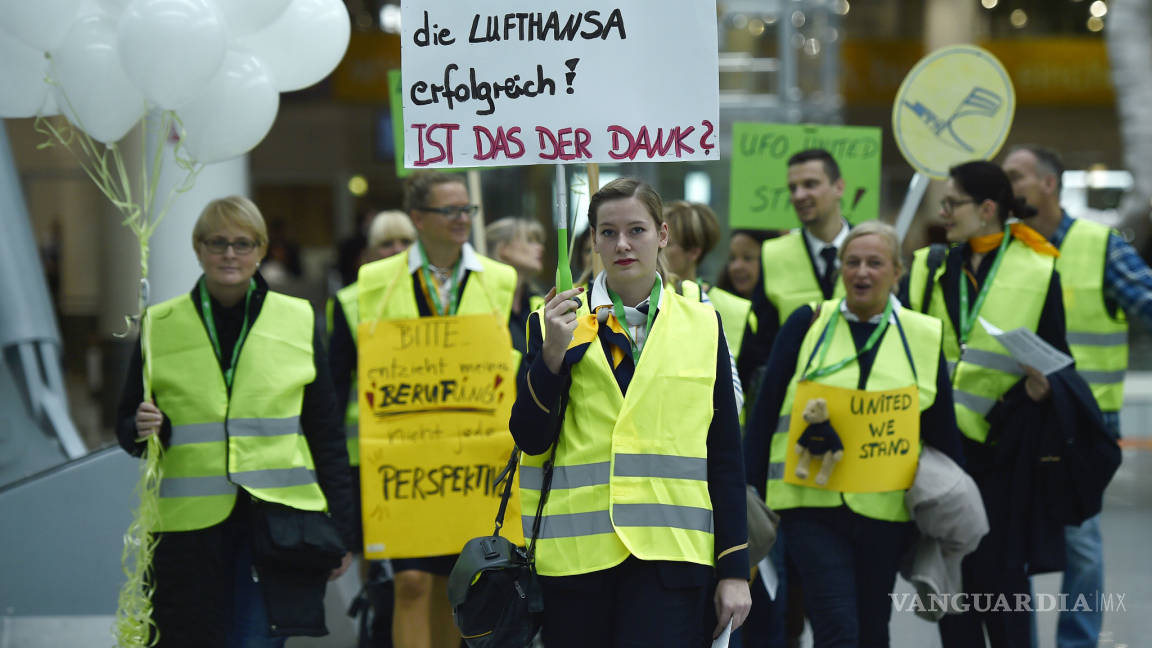 Huelga de personal de Lufthansa afecta 520 vuelos