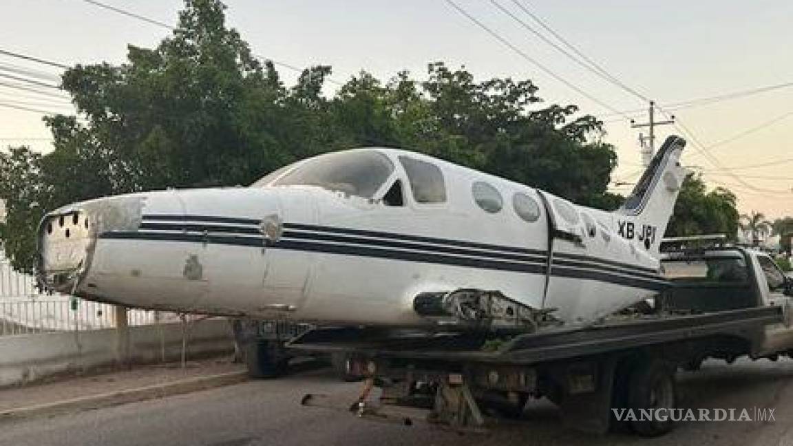 Sedena encuentra partes de un avión en una casa de Culiacán, tenían a una persona secuestrada