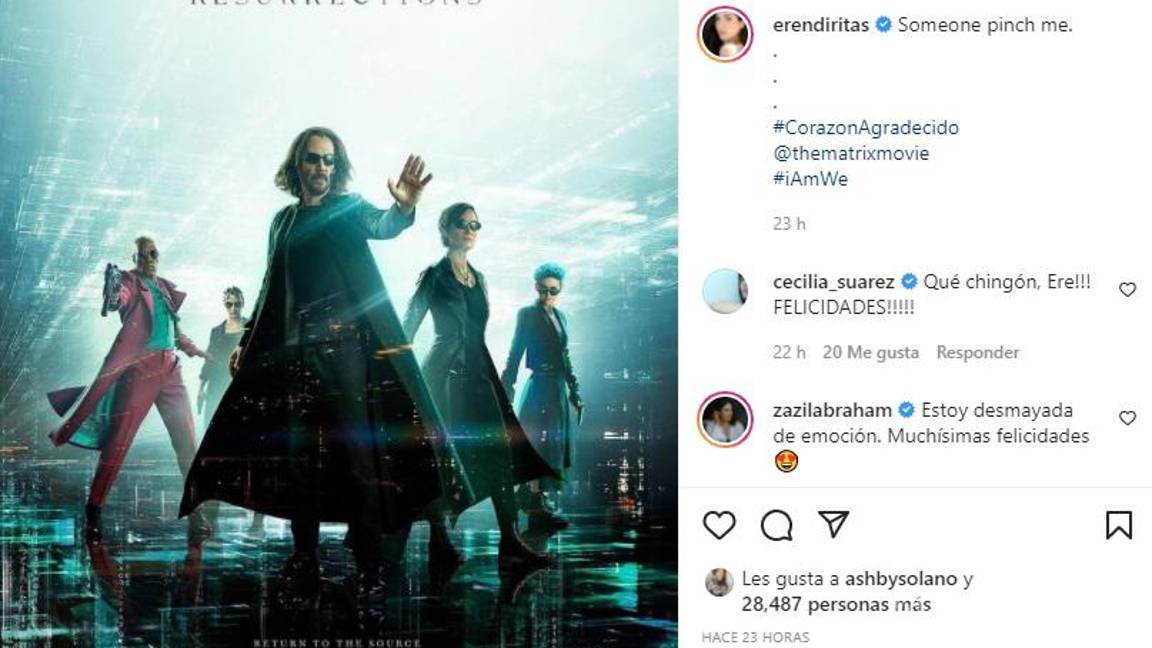 $!Eréndira Ibarra compartió su emoción al ser parte del filme y aparecer en el cartel promocional.