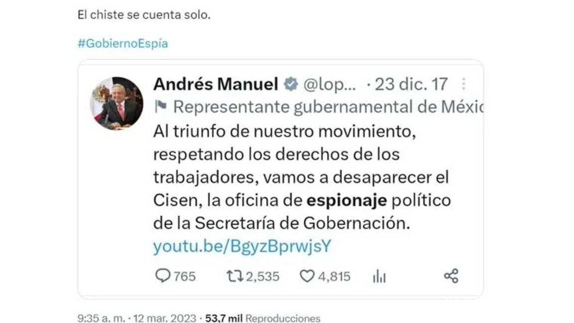 $!‘El chiste se cuenta solo’, Denise Dresser le recuerda a AMLO su promesa sobre desaparecer el Cisen