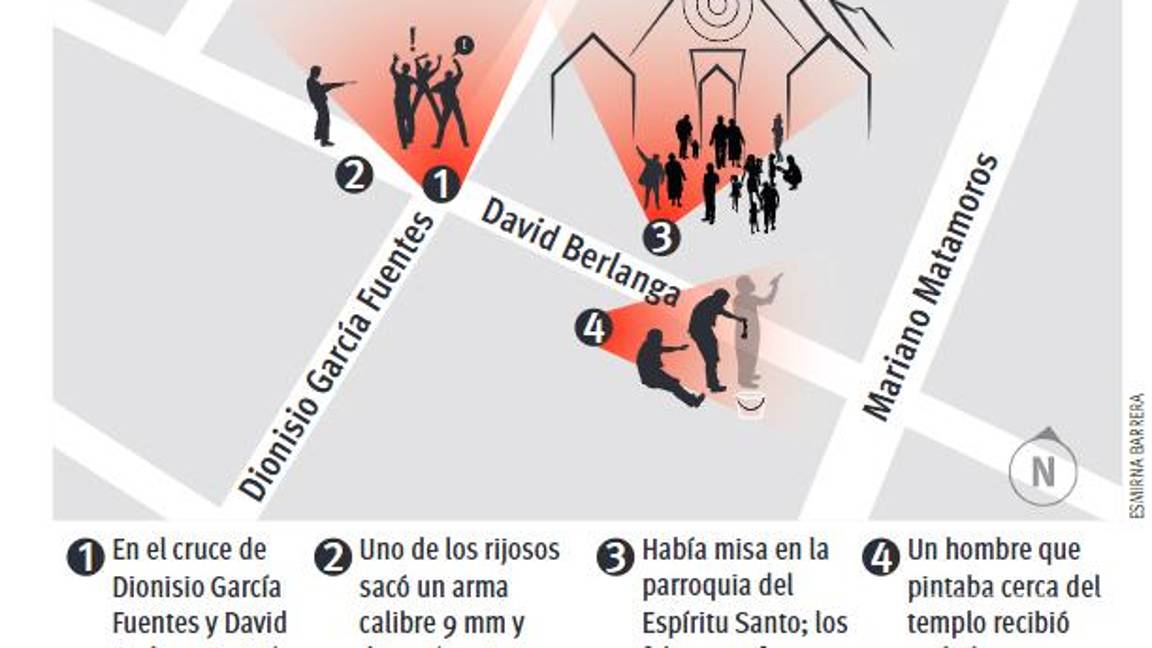 $!Balacera afuera de iglesia en la colonia Topo Chico de Saltillo deja un muerto