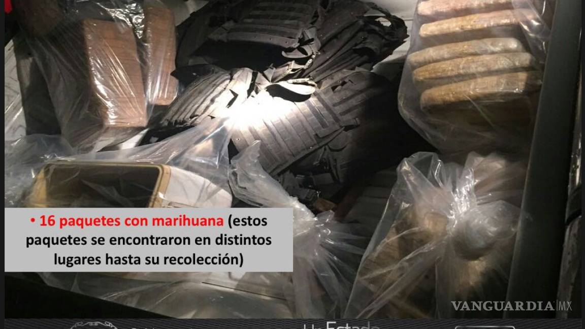$!Aseguran pesado arsenal y droga en Piedras Negras