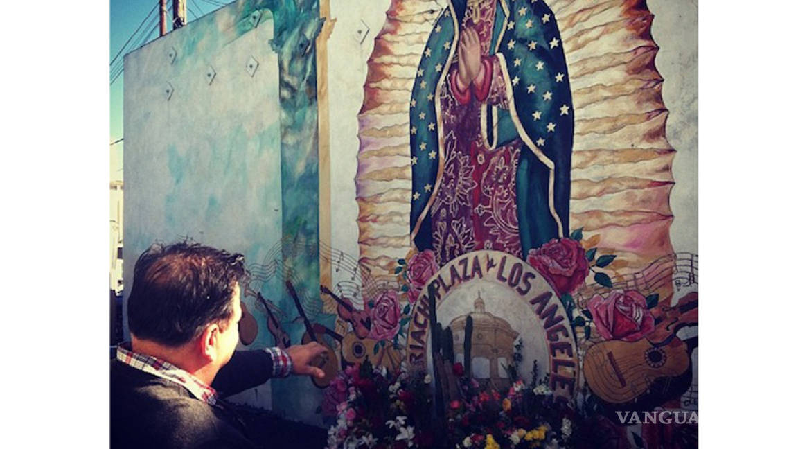 Restauran icónico mural de la Virgen de Guadalupe en Los Ángeles