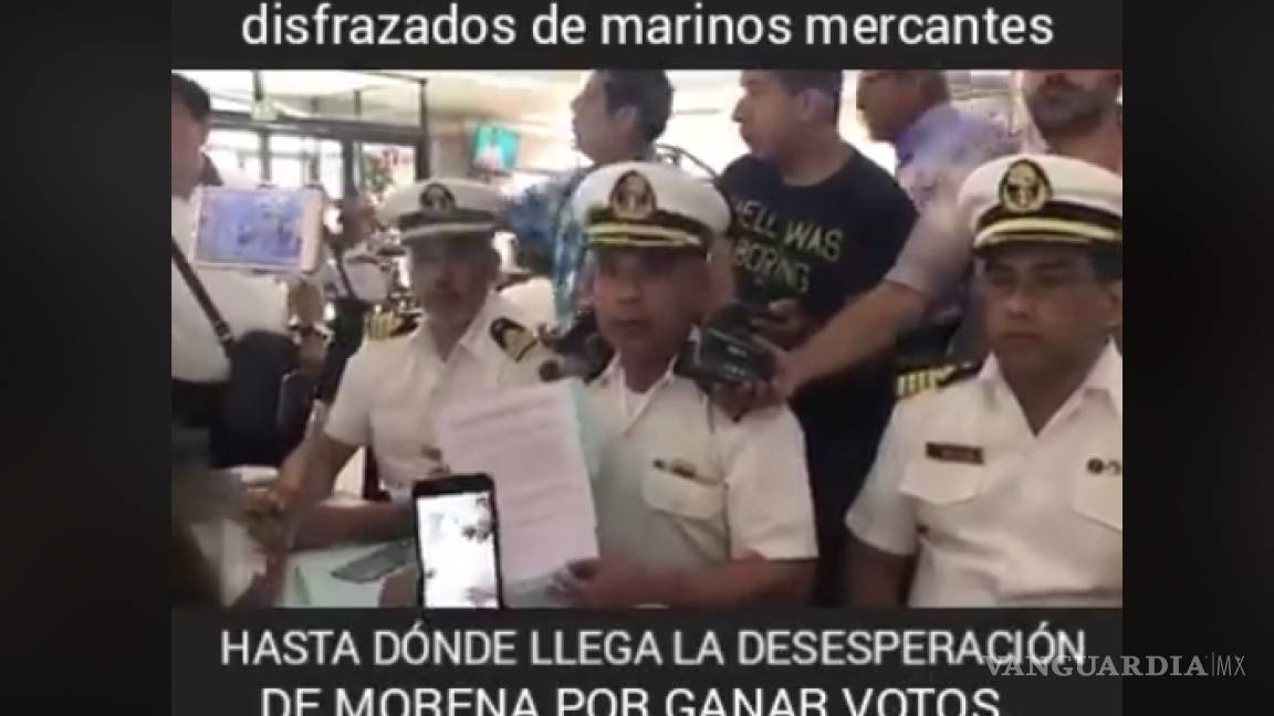 La Marina Mercante no dio conferencia a favor de López Obrador, pero tampoco fueron actores pagados por Morena