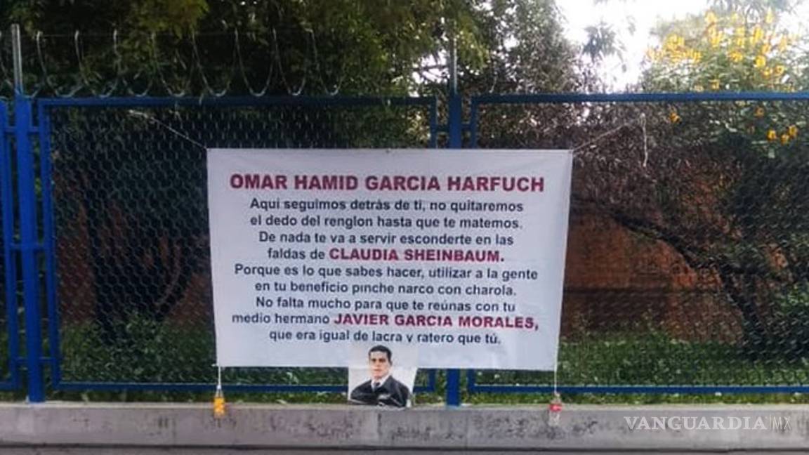 $!“Aquí seguimos detrás de ti”, García Harfuch es amenazado de muerte nuevamente