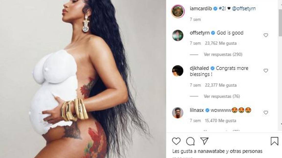 $!Tras actuar en los premios BET 2021 en Los Ángeles, Cardi B y su pareja anunciaron que nuevamente serían padres.