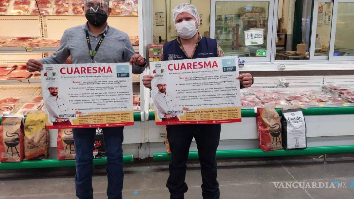 Verifican en Coahuila higiene en la venta de productos de Cuaresma