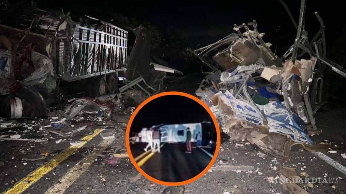 Tragedia en carretera Tehuacán-Oaxaca: autobús que trasladaba migrantes choca contra tráiler; hay 15 muertos