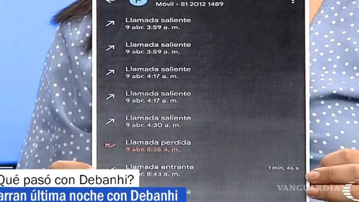 $!Sarahí comparte el registro impreso de las llamadas que le realizó al padre de Debanhi para avisarle que su hija se había puesto mal.