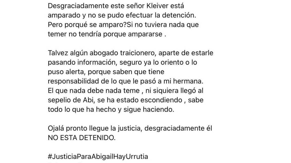 $!No detuvieron a ex pareja de Abigaíl Hay, mujer que apareció muerta en celda de Salina Cruz