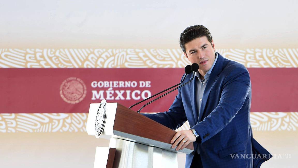 $!Samuel García Sepúlveda, gobernador de Estado de Nuevo León, en evento presidido por AMLO, de la Inauguración del Acueducto “El Cuchillo II”.