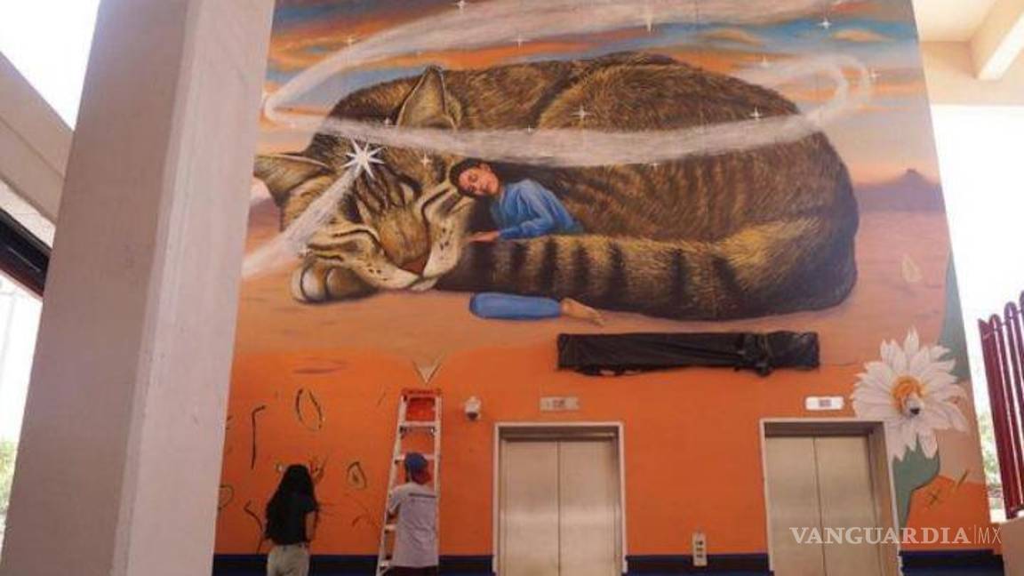 $!Mural ‘Refugio’, obra favorita de la joven artista Belinda Salazar.