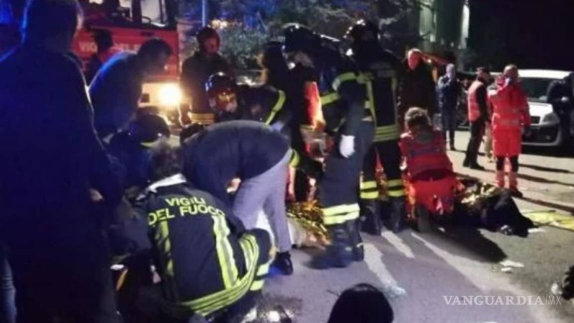 Estampida en discoteca de Italia deja seis muertos y más de 80 heridos