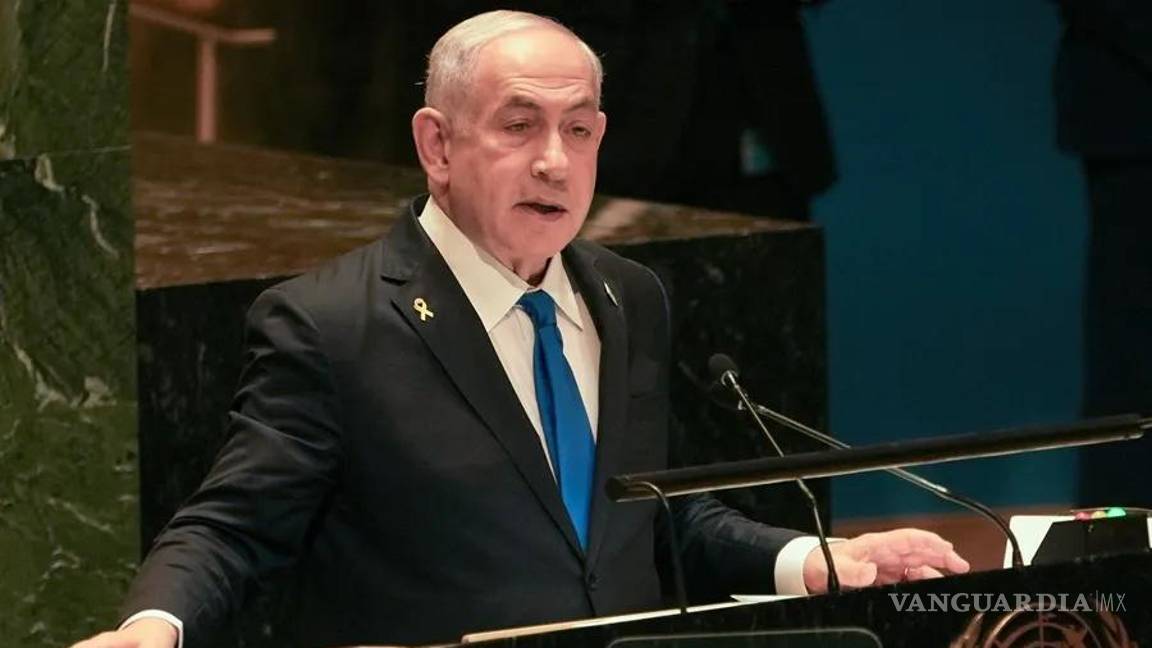 $!El primer ministro de Israel, Benjamín Netanyahu, da un discurso en la Naciones Unidas.