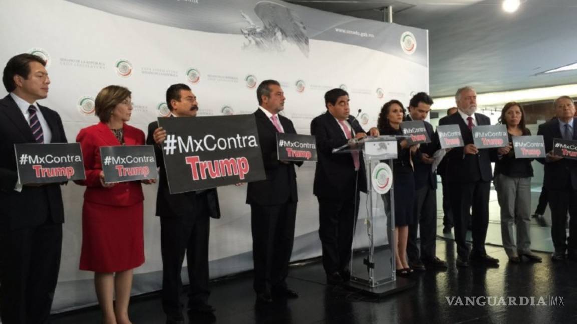PRD en Senado lanza campaña #MxContraTrump