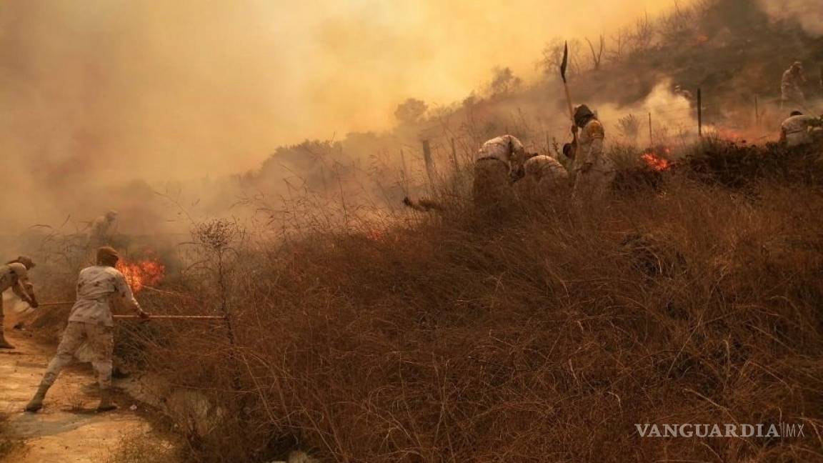 $!Ejército activa Plan DN-III por motivo de incendios forestales en Baja California