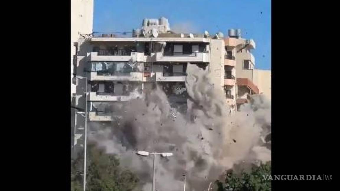 Captan el momento de un ataque aéreo israelí a un edificio residencial de Beirut