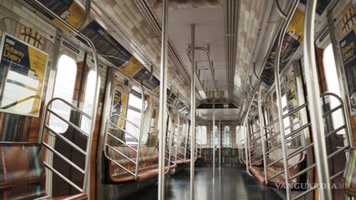 Nueva York convierte vagón del metro en biblioteca
