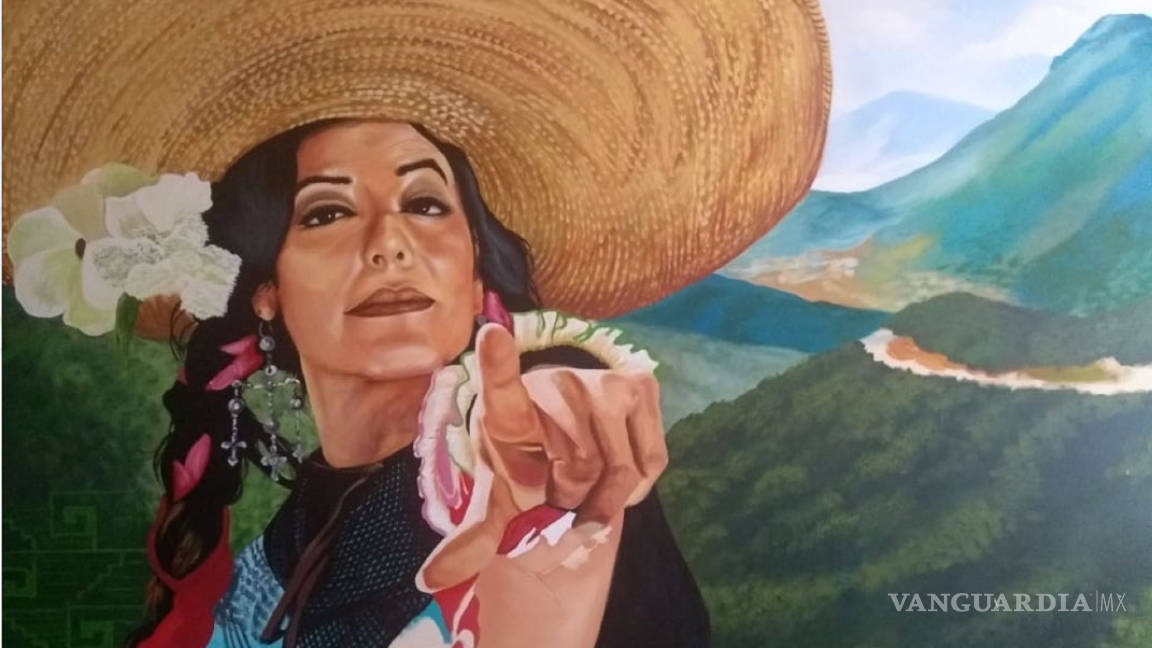 Pintor saltillense inmortaliza a Lila Downs en el Tenampa