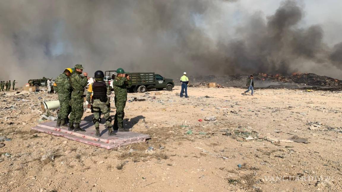 Reportan incendio en el relleno Sanitario de Frontera, Coahuila