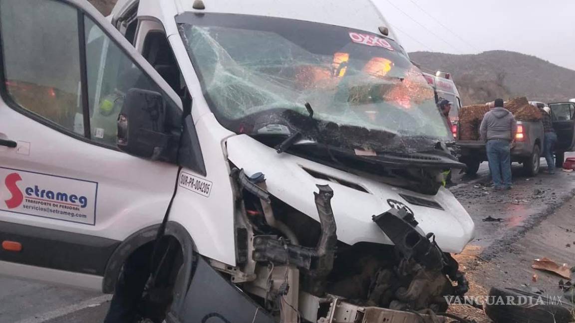 Aparatoso accidente en la carretera a Monclova deja varios lesionados