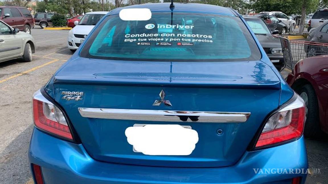 Rotula inDriver vehículos en Saltillo a cambio de 800 pesos