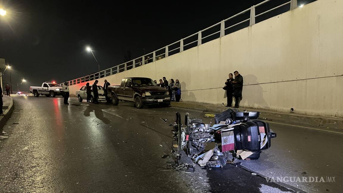 Saltillo: maneja en contra, provoca accidente y termina lesionado