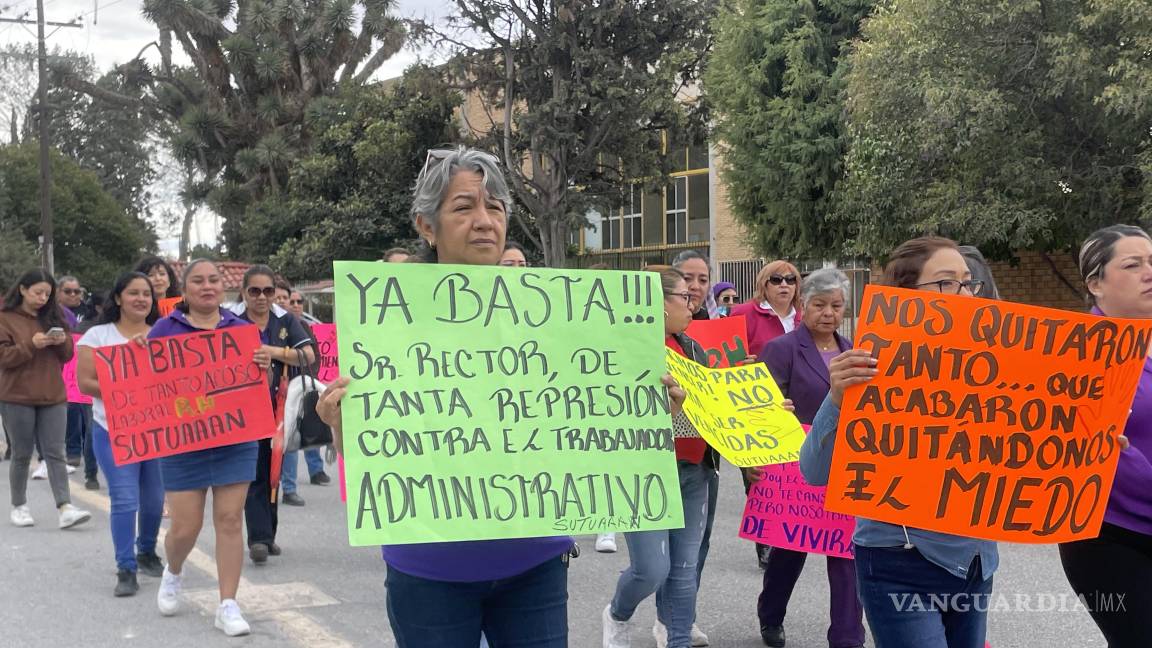 Saltillo: Mujeres del SUTUAAAN exigen alto al acoso laboral