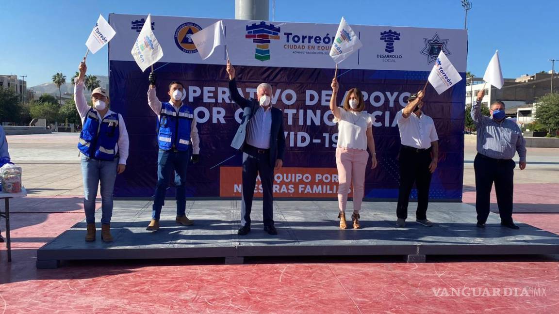 Arranca Jorge Zermeño entrega de despensas y kits de limpieza en colonias vulnerables de Torreón