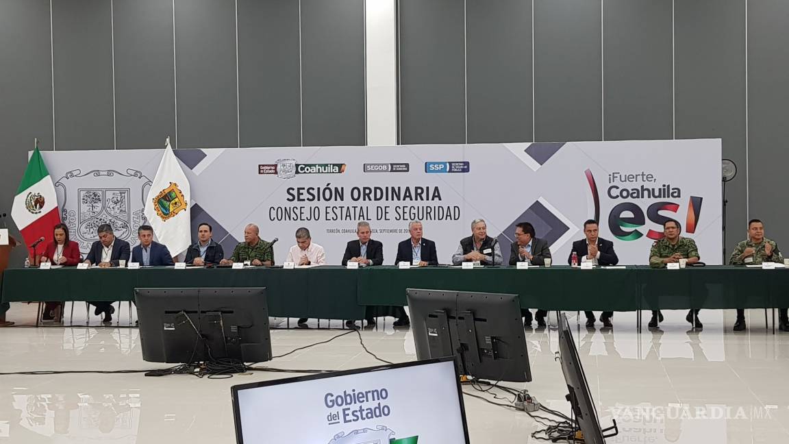 Encabeza Miguel Riquelme sesión del Consejo Estatal de Seguridad en Torreón