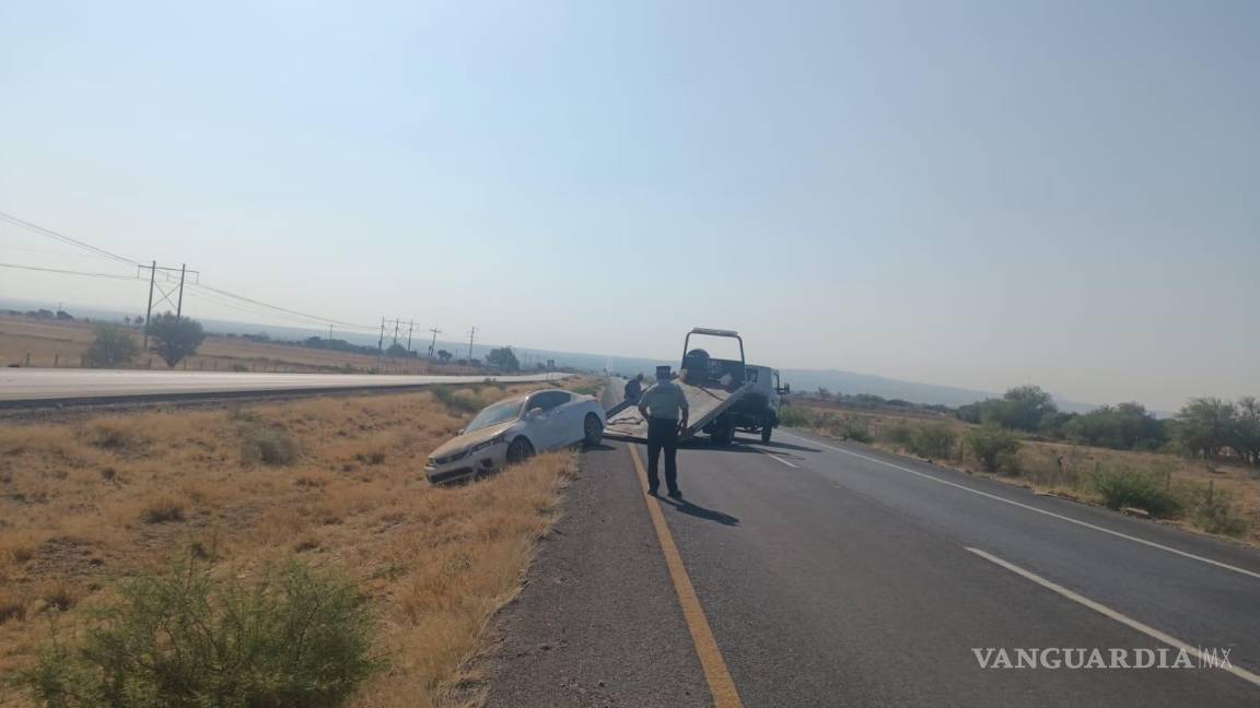 Halla Guardia Nacional droga en vehículo accidentado en la carretera Zacatecas-Saltillo
