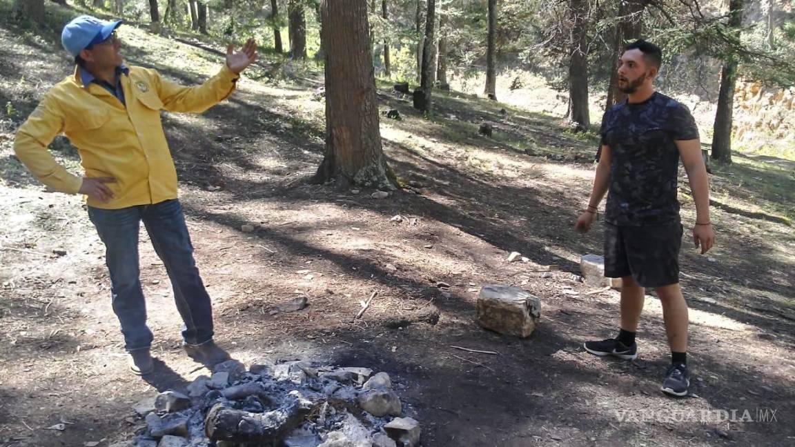Sorprenden a regio encendiendo fogata en sierra de Arteaga; sería multado con 100 mil pesos