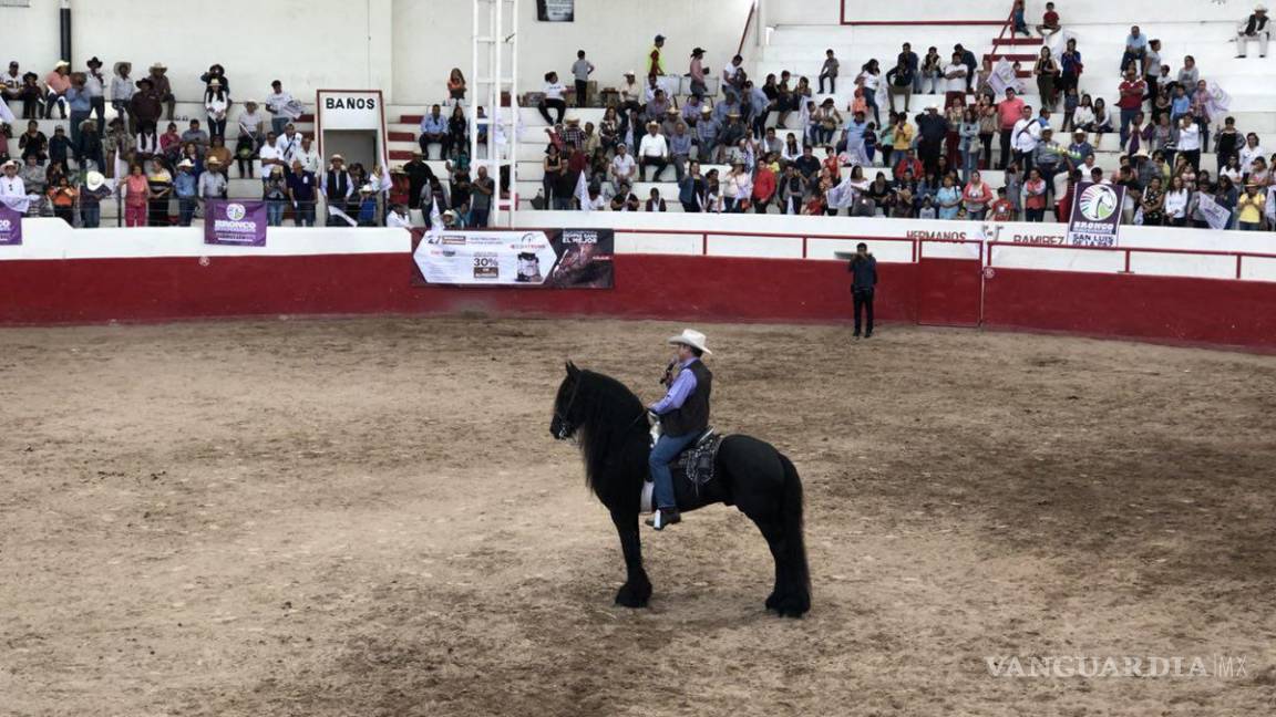 &quot;El Bronco&quot; cabalga por Querétaro en caballo de 250 mil dólares