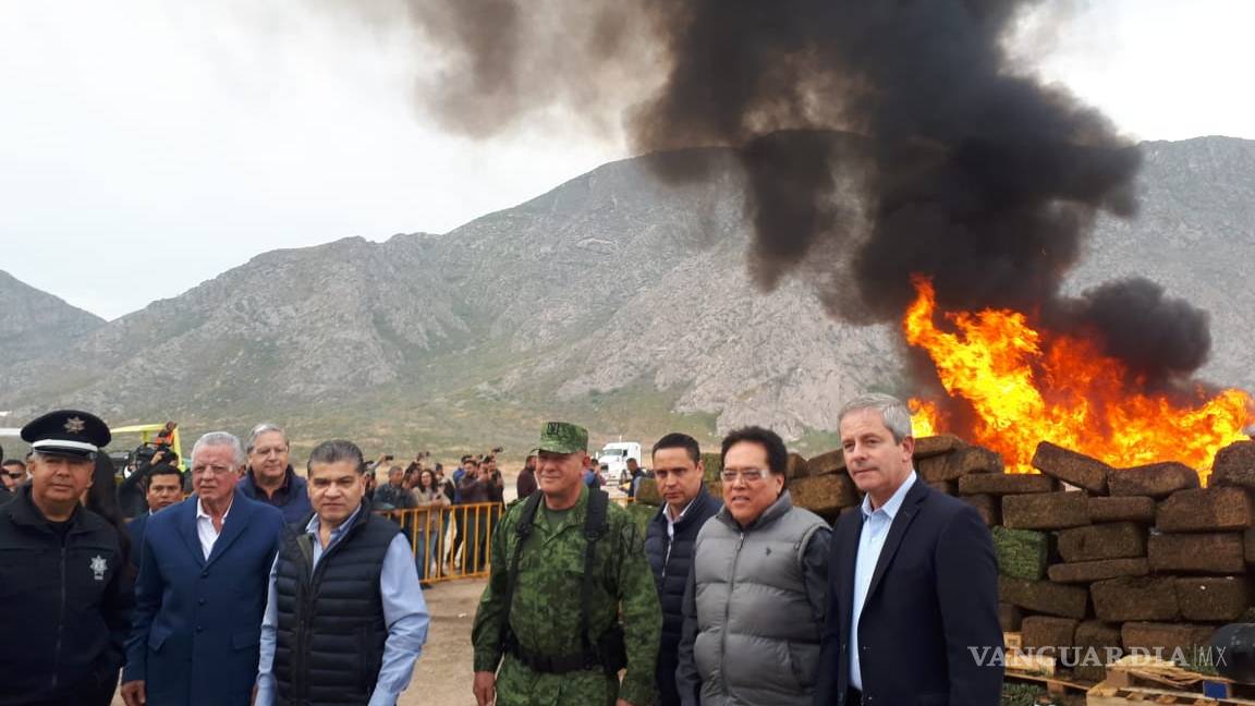 $!Miguel Riquelme destruye más de 6 toneladas de droga en Torreón