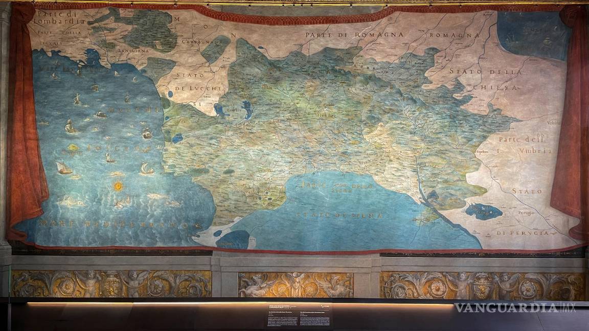 $!La Terraza de los Mapas de la Galería de los Uffizi de Florencia abre al público tras 20 años cerrada y dos años de restauración. EFE/Galería de los Uffizi